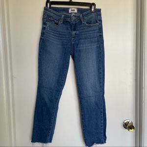 Paige Kylie Crop Julian Deconstructed Jeans Raw Hem